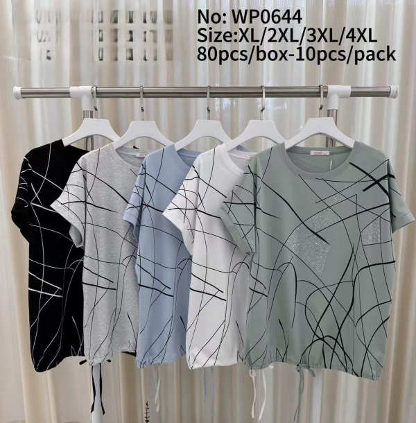 Bluzki damskie Roz XL-4XL, Mix Kolor Paczka 10 szt